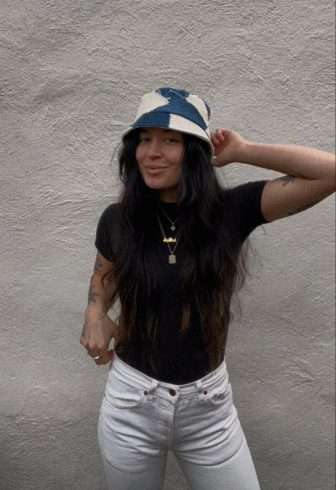 Denim Patchwork Bucket Hat