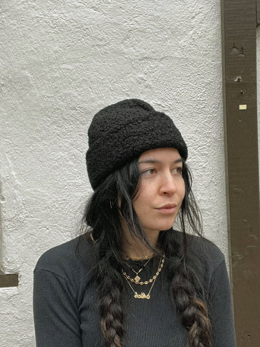 Black Sherpa Hat