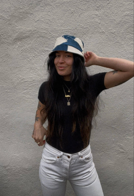 Denim Patchwork Bucket Hat
