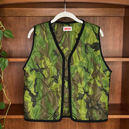 Puffy Camo Vest (black)