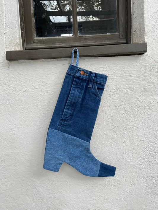 Upcycled Boot Christmas Stockings