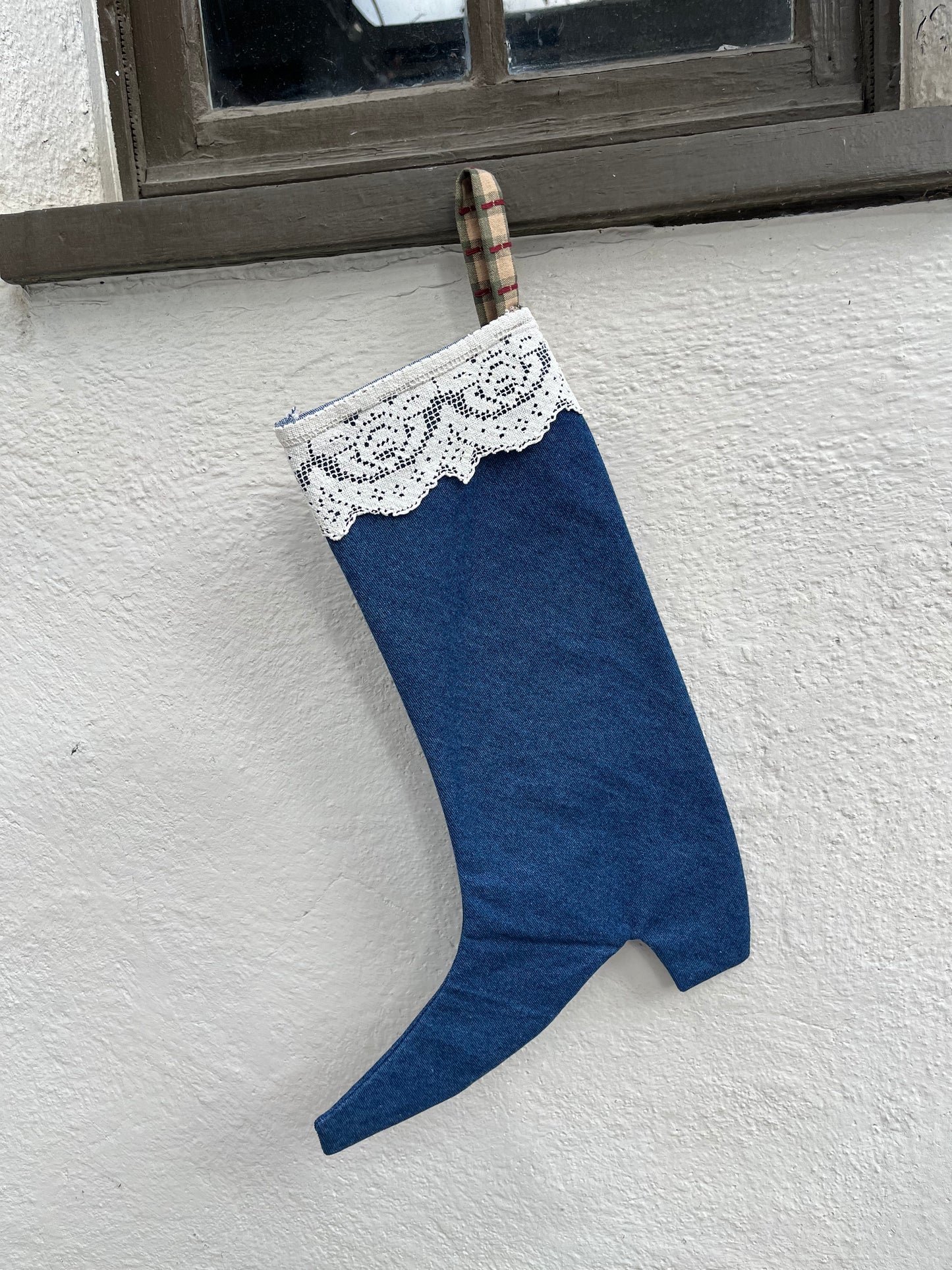 Upcycled Boot Christmas Stockings